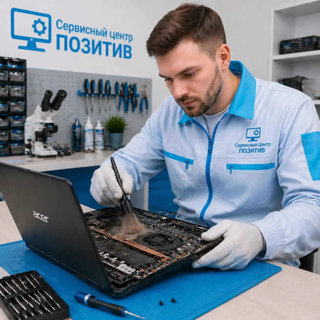 Чистка ноутбука Acer от пыли в Истре | Замена термопасты
