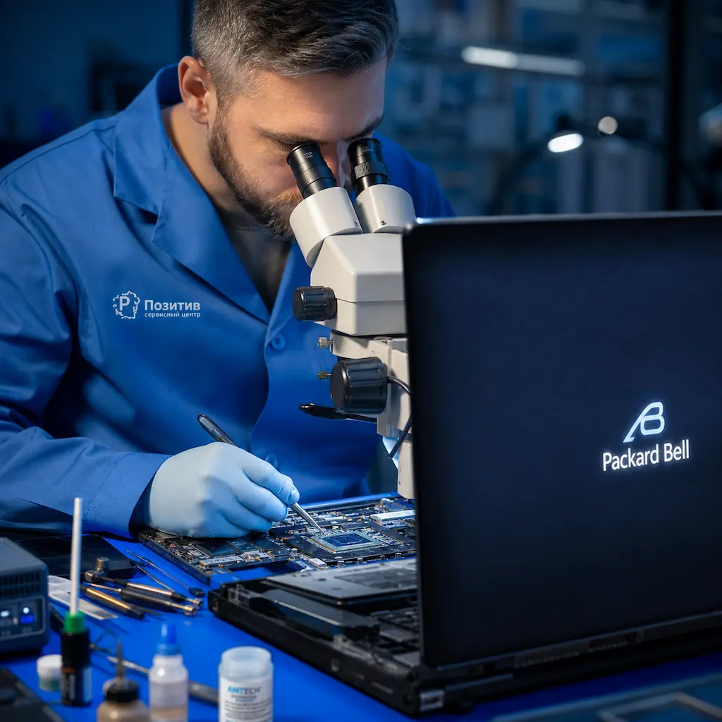 Замена видеокарты ноутбука Packard Bell в Истре