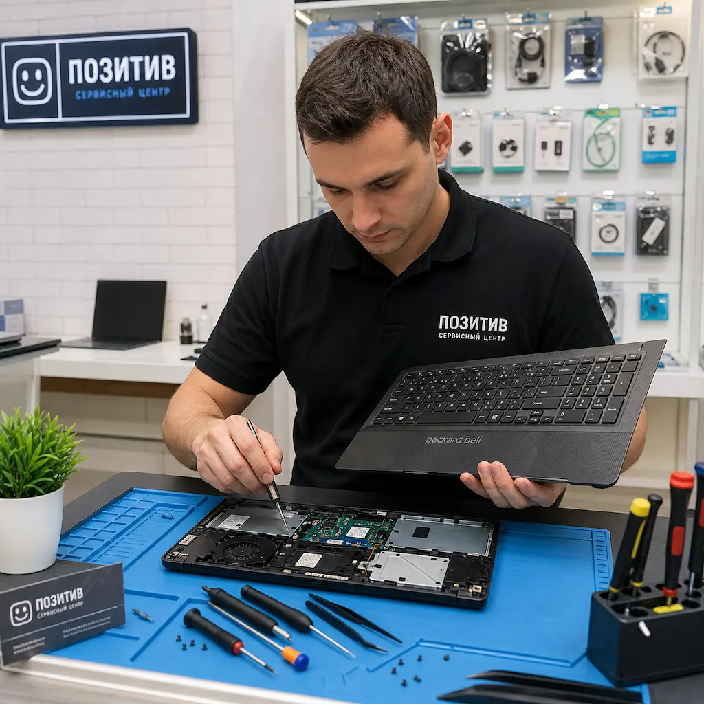 заменить клавиатуру на ноутбуке Packard Bell в Истре