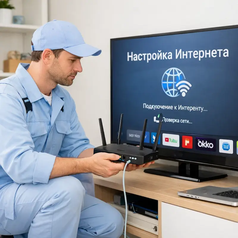 Настройка интернета на телевизоре в Истре