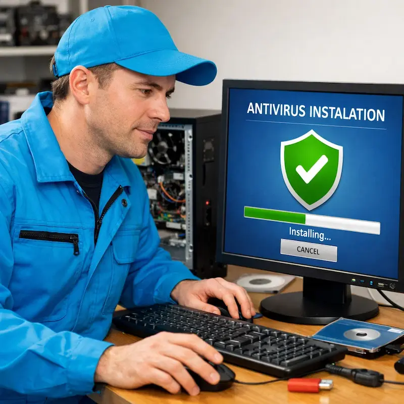 Установка антивируса на ноутбук в Истре