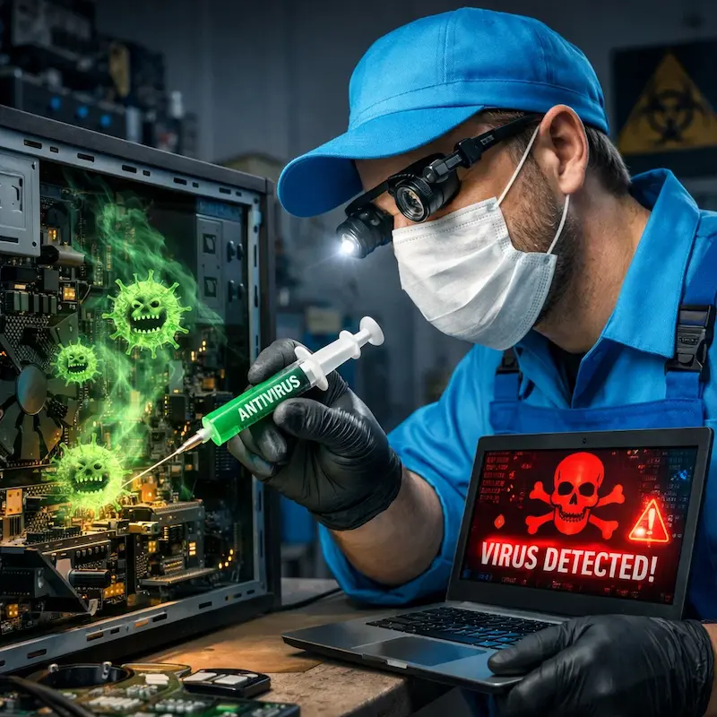 Лечение компьютера от вирусов в Истре на дому