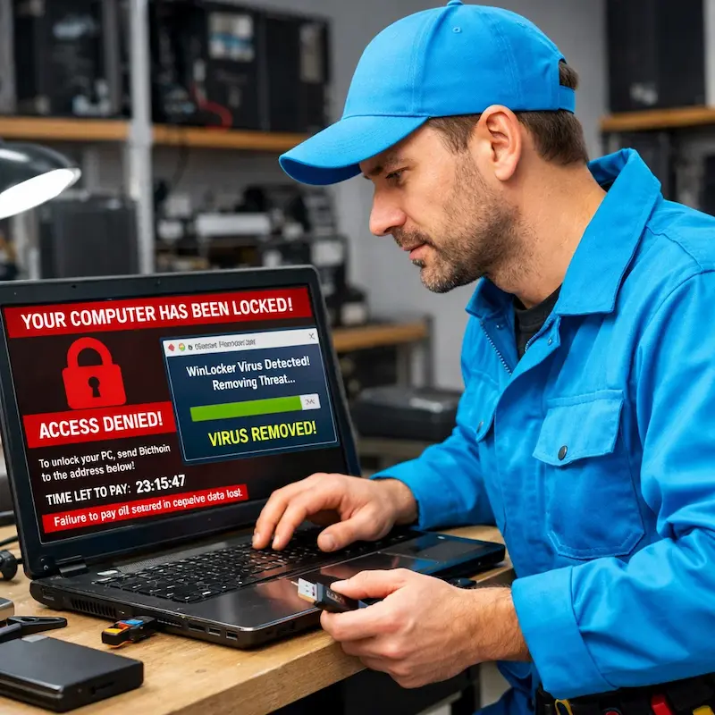 Поможем разблокировать компьютер и ноутбук в Истре